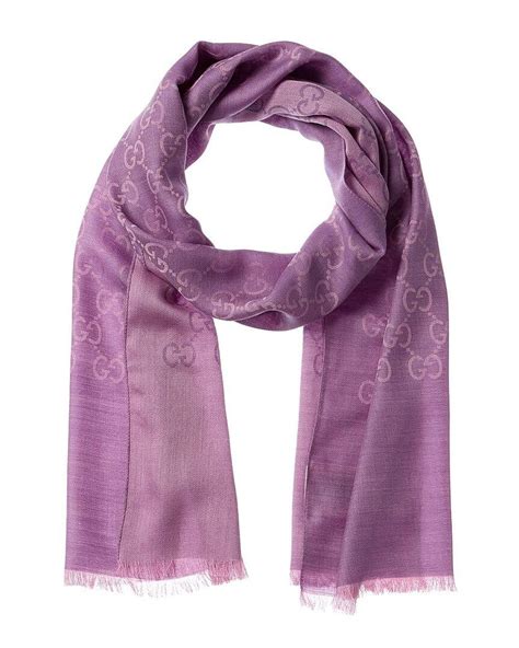 gucci silk blend scarf|gucci silk scarf women.